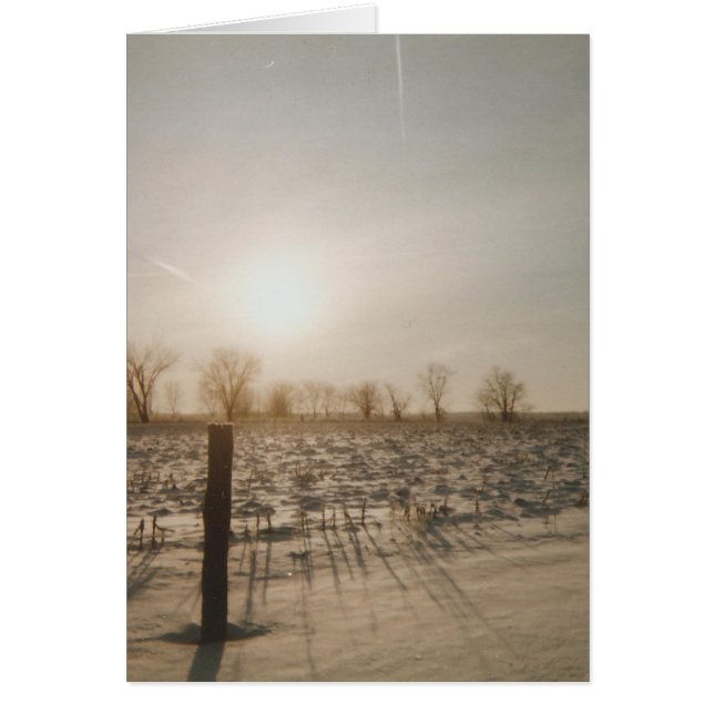 Cartão Neve de inverno (Frente)