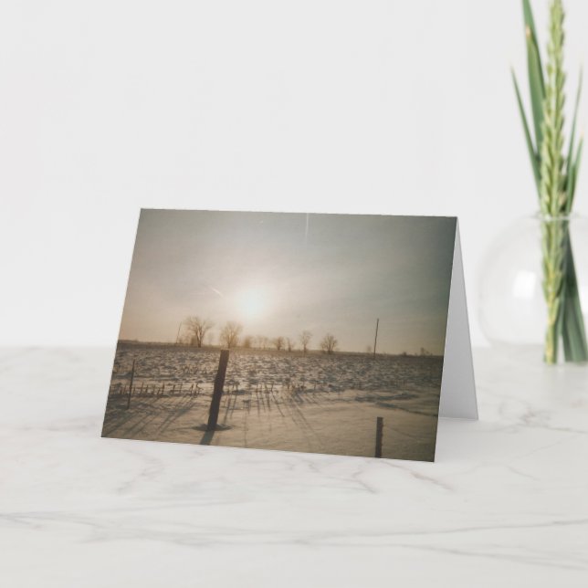 Cartão Neve de inverno (Frente)