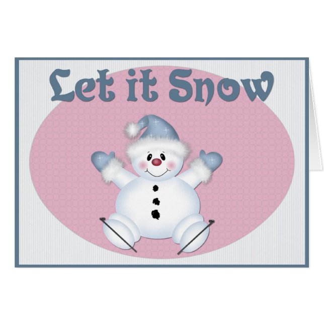 Cartão Neve, Deixe Neve, Placa 2 (Frente Horizontal)