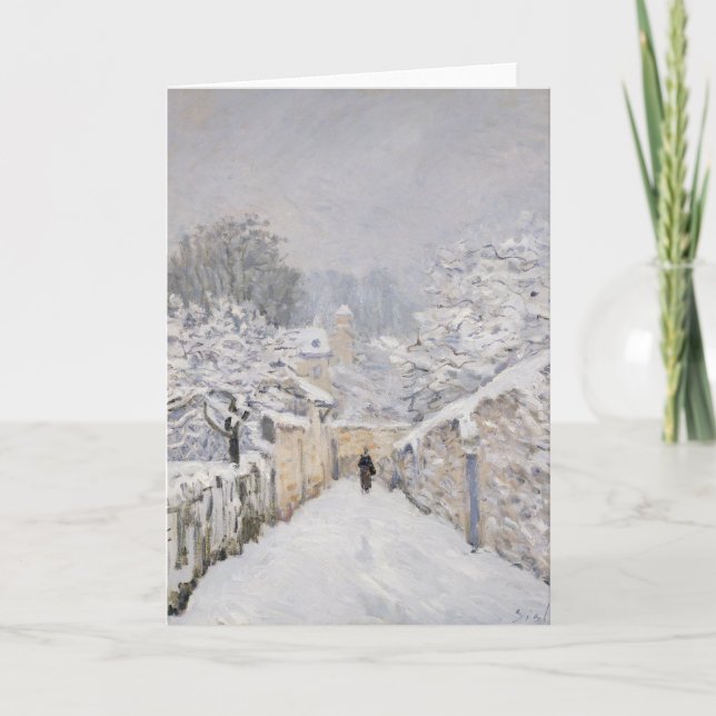 Cartão Neve em Louveciennes, 1878 (Frente)