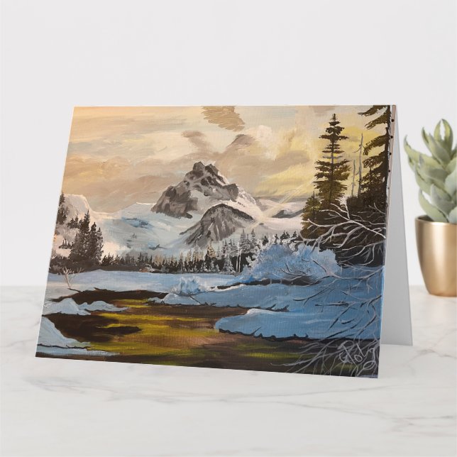 Cartão neve nas montanhas Rocky, por Gary Poling (Planta pequena)