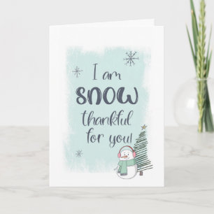 Cartão Neve - Obrigado pelo Natal