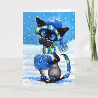 Cartão Neve Siamese