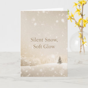 Cartão Neve Silenciosa, Brilho Suave;Elegância Minimalist