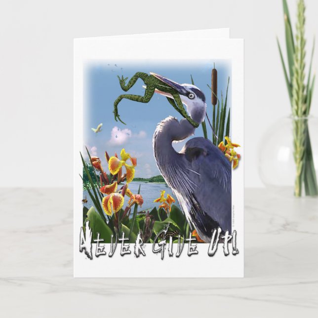 Cartão Never Give Up! (Frente)