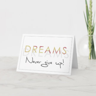 Cartão never give up