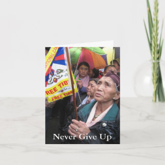 Cartão Never Give Up - Greeting Card