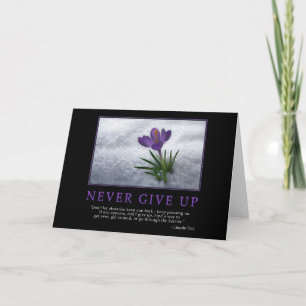 Cartão Never Give Up Greeting Card