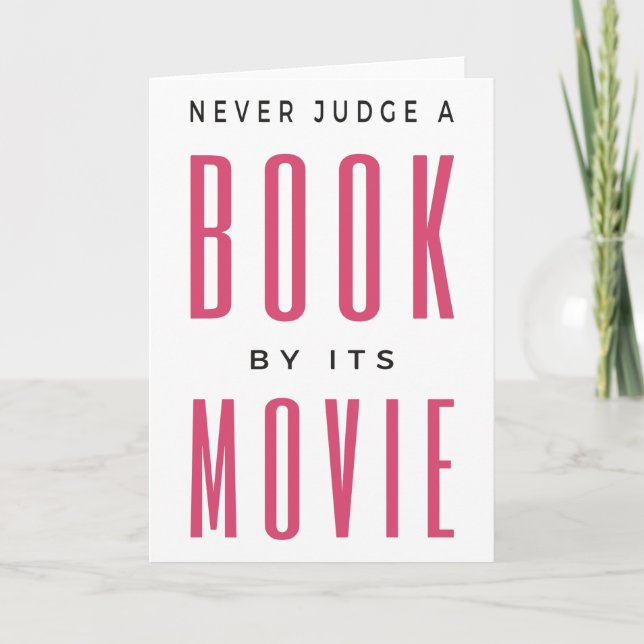 Cartão Never Judge A Book By It's Movie I (Frente)