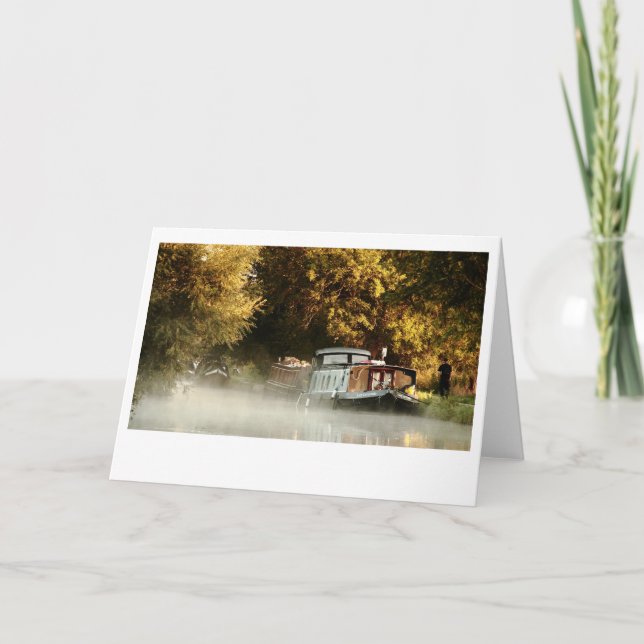 Cartão Nevoeiro da Manhã no Grand Union Canal (4496) (Frente)