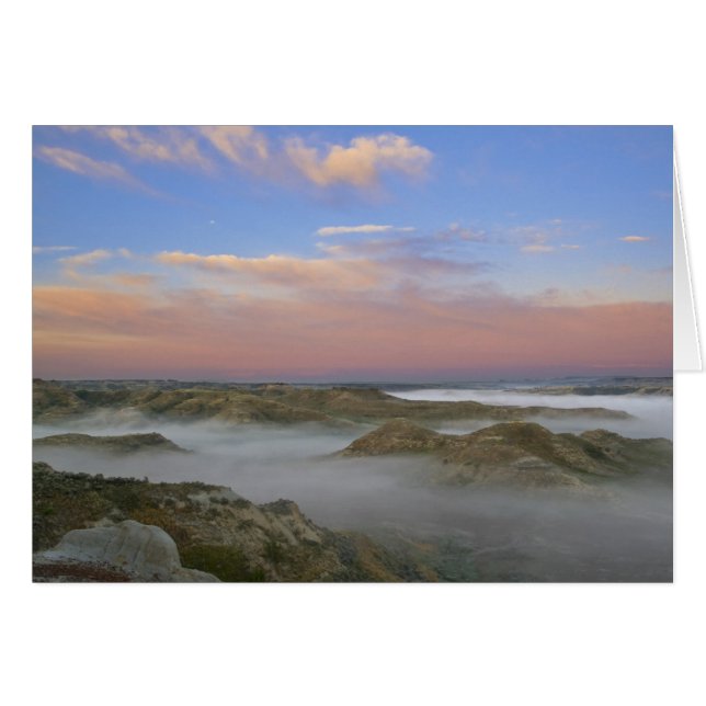 Cartão Nevoeiro do rio Little Missouri pendura no (Frente Horizontal)