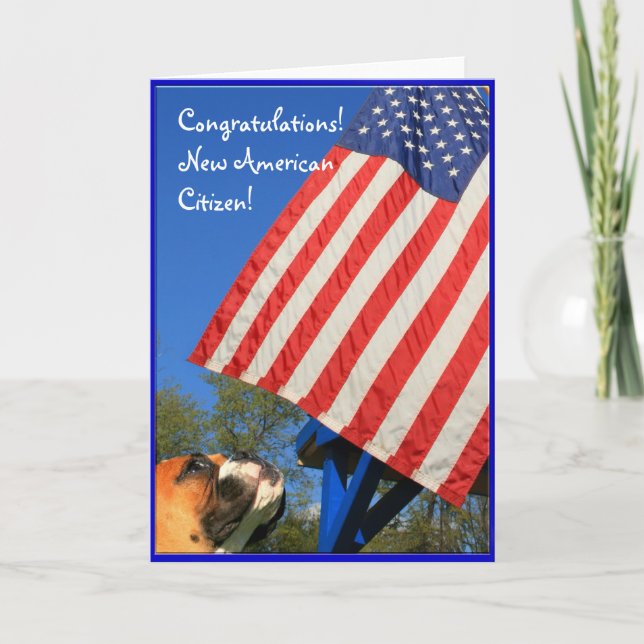 Cartão New American Citizen boxer greeting card (Frente)