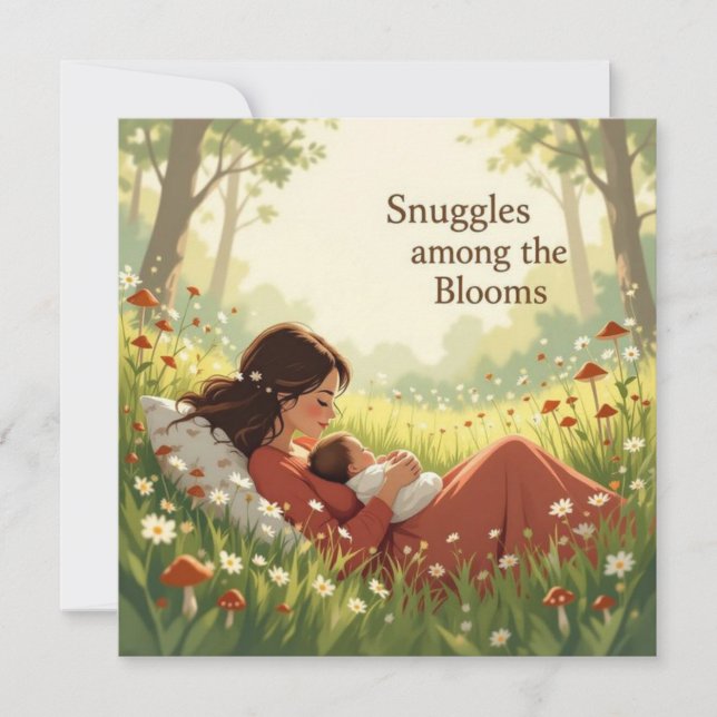 Cartão New baby card for mom warm heartfelt message  (Frente)