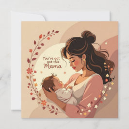 Cartão New baby card for mom warm heartfelt message