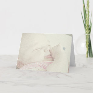 Cartão New baby here or on the way