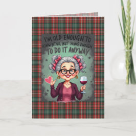 Cartão New Brunswick Provincial Tartan Humorous Birthday