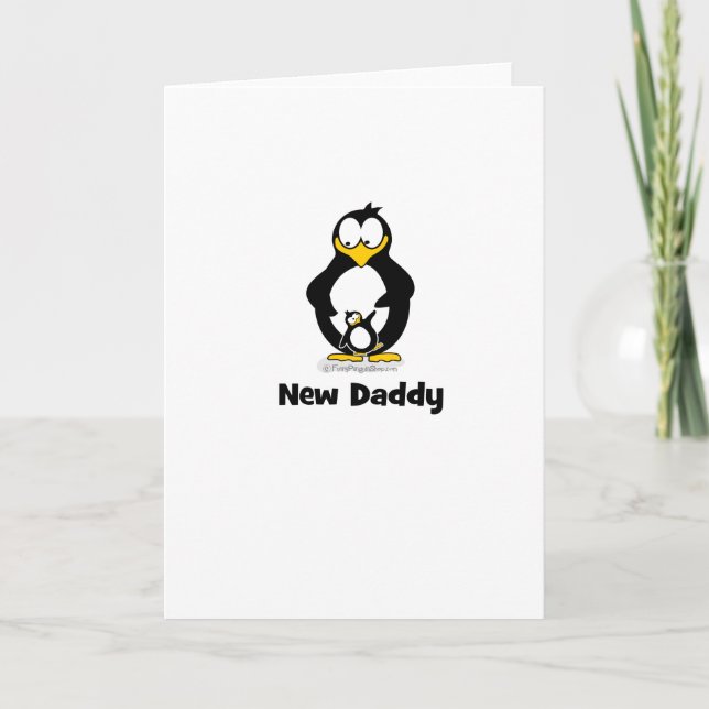 Cartão new daddy penguin (Frente)