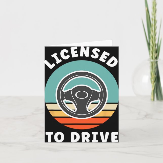 Cartão New Driver Driver's Permit Celebration Teen Driver (Frente)