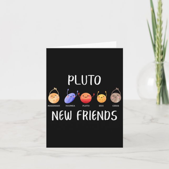 Cartão New Friends Dwarf Planets Funny Astronomy Science  (Frente)