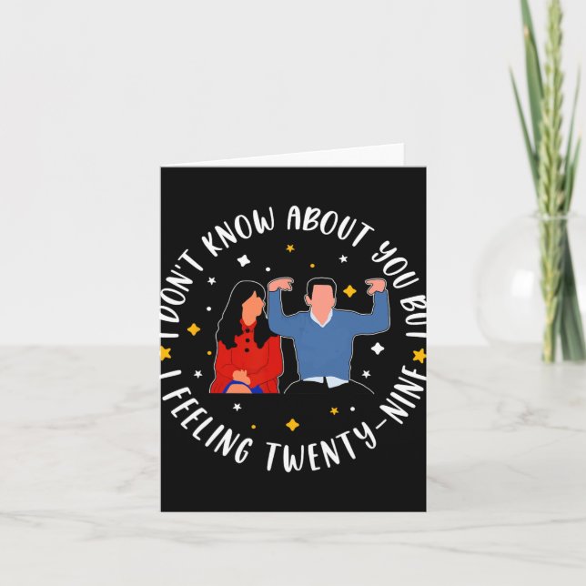 Cartão New Girl 29 Birthday 29th I'm Feelin' Twenty Nine  (Frente)