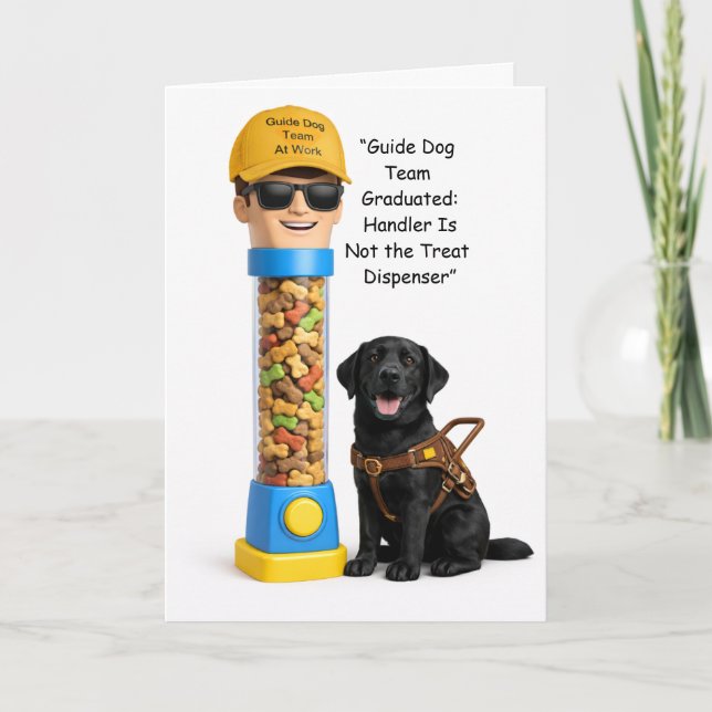 Cartão New Guide Dog Team Graduation Card – Working Dog,  (Frente)