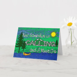 Cartão New Hampshire Chama Arte