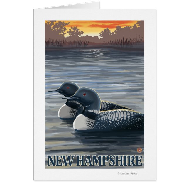 Cartão New Hampshire Common Loon (Frente)