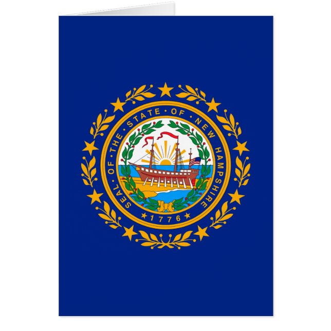 Cartão New Hampshire State Flag Design (Frente)