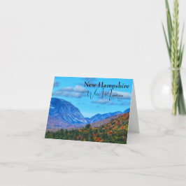 Cartão New Hampshire White Mounages - Cor da queda