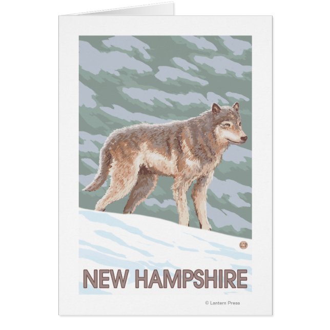 Cartão New HampshireWolf Scene (Frente)