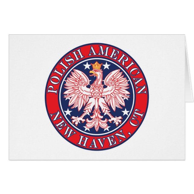 Cartão New Haven Connecticut Polonês (Frente Horizontal)