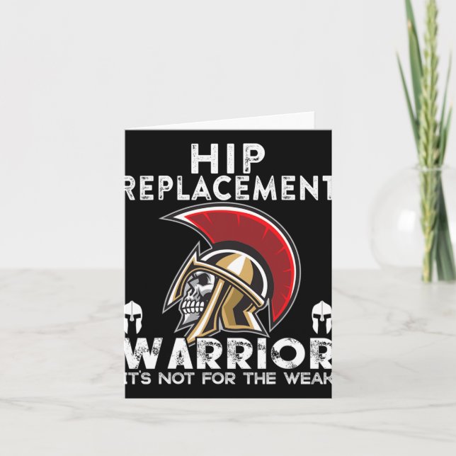 Cartão New Hip Replacement Men Women Warrior Awareness Gi (Frente)