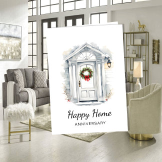 Cartão New Home Anniversary Card | Real Estate Agent