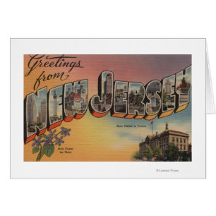 Cartão New Jersey (Capital Estatal/Flor)
