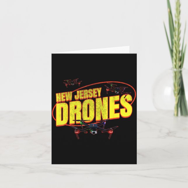 Cartão New Jersey Drones Funny Mystery Drones In New Jers (Frente)