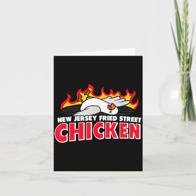 Cartão New Jersey Fried Street Chicken Funny Food  (Frente)