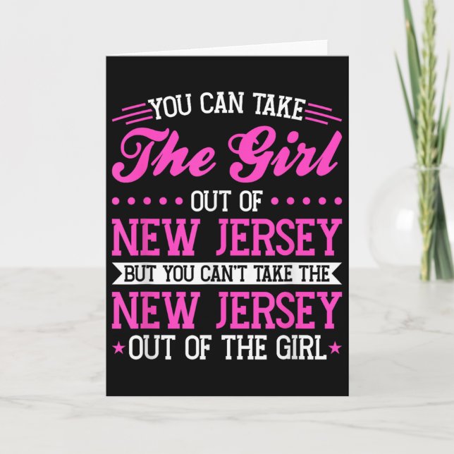 Cartão New Jersey Girl Can't Take Out The New Jersey  (Frente)