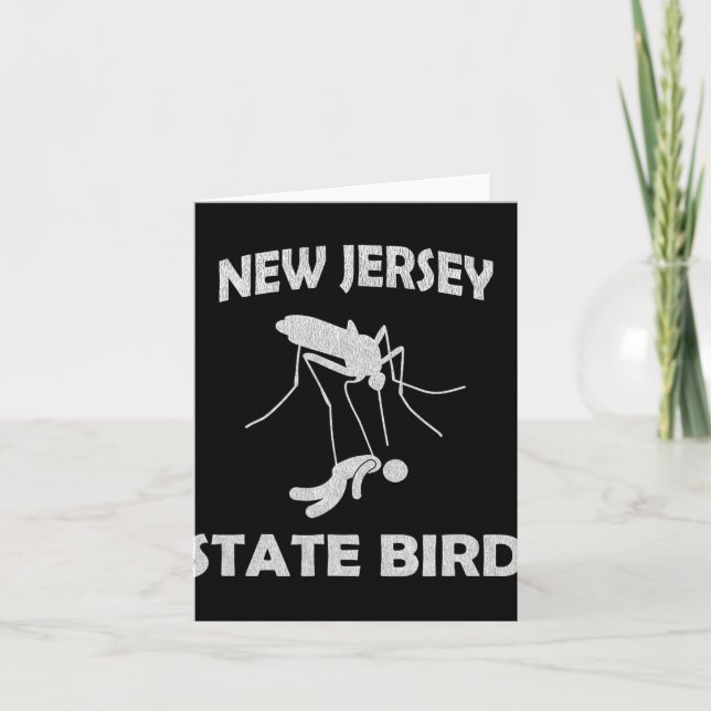 Cartão New Jersey Mosquito State Bird Funny Outdoors  (Frente)