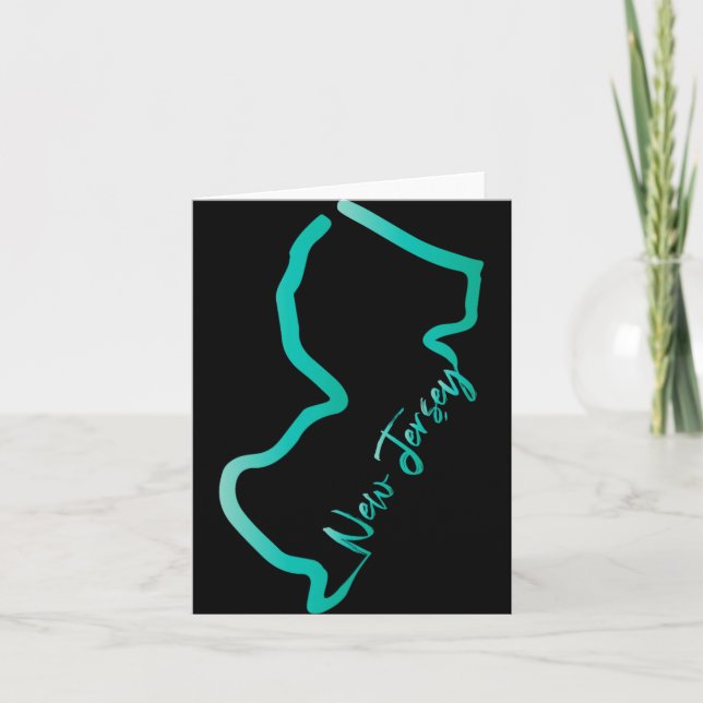 Cartão New Jersey Shirt Jersey Graphic Tees For Women. Me (Frente)