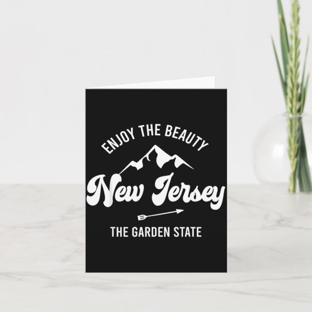 Cartão New Jersey - The Garden State - Enjoy The Beauty  (Frente)