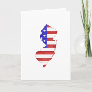 Cartão New Jersey USA flag Landscape Greeting