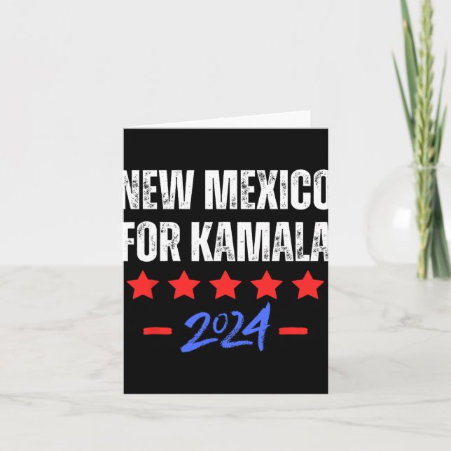 Cartão New Mexico For Kamala 2024 Dnc Kamala Harris Suprt (Frente)