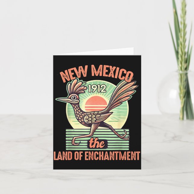 Cartão New Mexico State Land Of Enchantment Road Runner S (Frente)