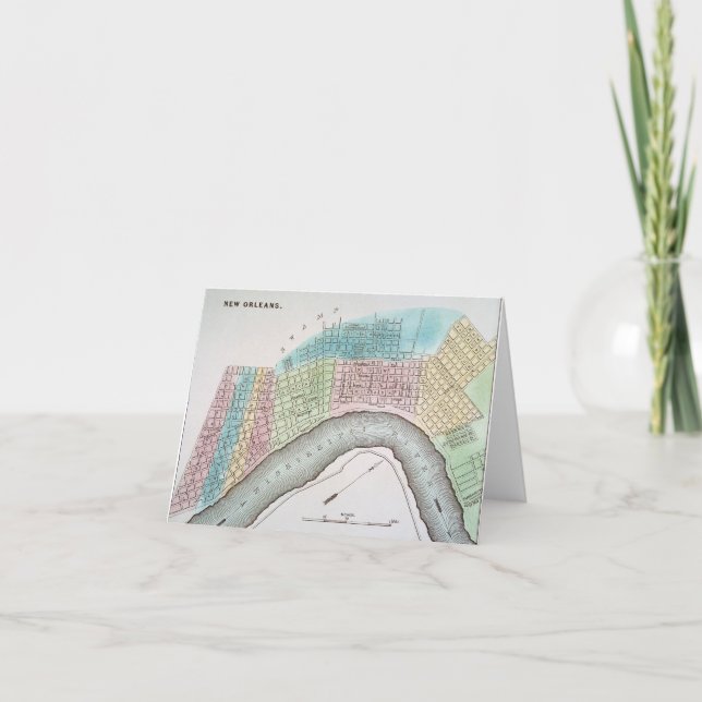 Cartão New Orleans Map, 1837 (Frente)