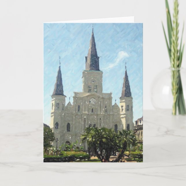 Cartão New Orleans St Louis Cathedral Blank Greeting Card (Frente)