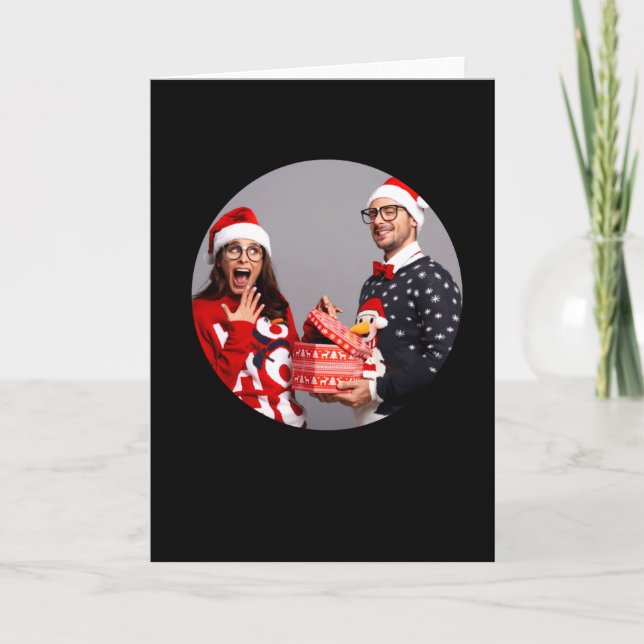 Cartão New Parents 2025 Christmas Photo T Shirt  (Frente)