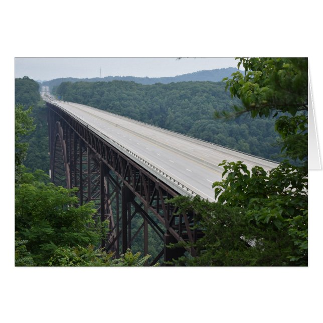 Cartão New River Gorge Bridge, WV, EUA (Frente Horizontal)