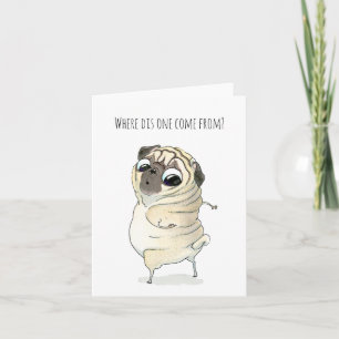 Cartão New Roll Pug Birthday Card