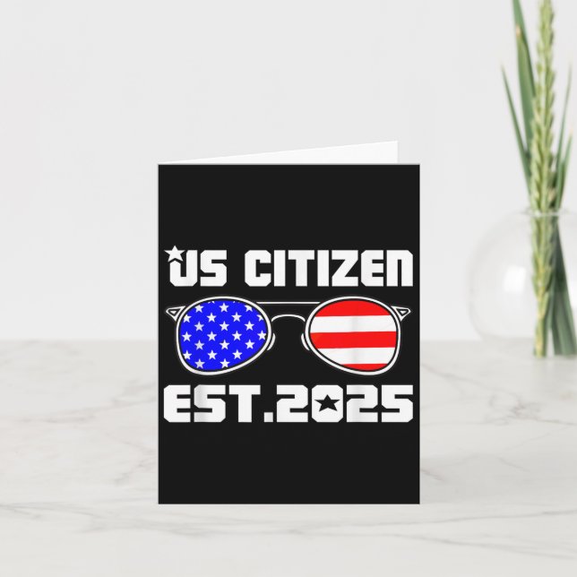 Cartão New Us Citizen Est 2025 American Immigrant Citizen (Frente)
