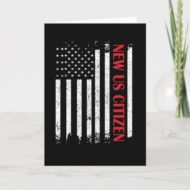 Cartão New US Citizen USA Proud New American Citizenship (Frente)